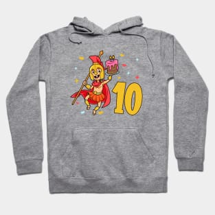 I am 10 with Spartan - kids birthday 10 years old Hoodie